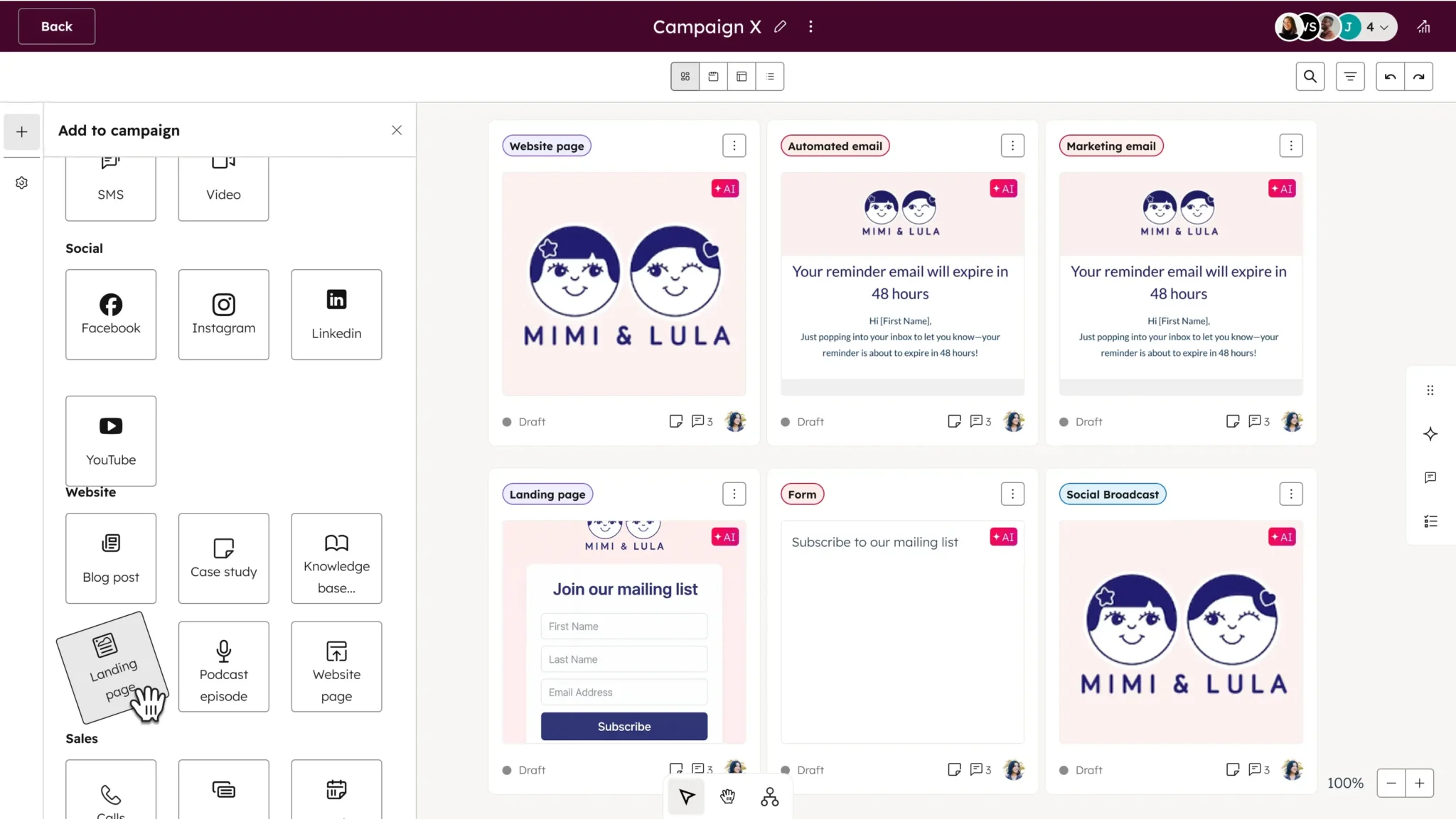 Marketing Hub - Marketing Studio