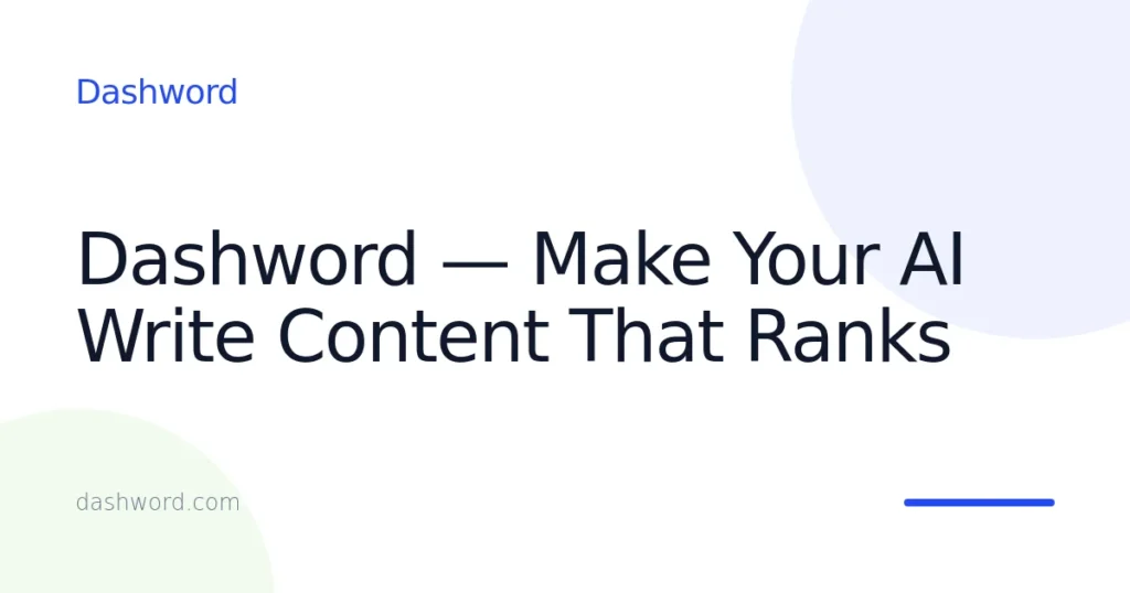 Dashword